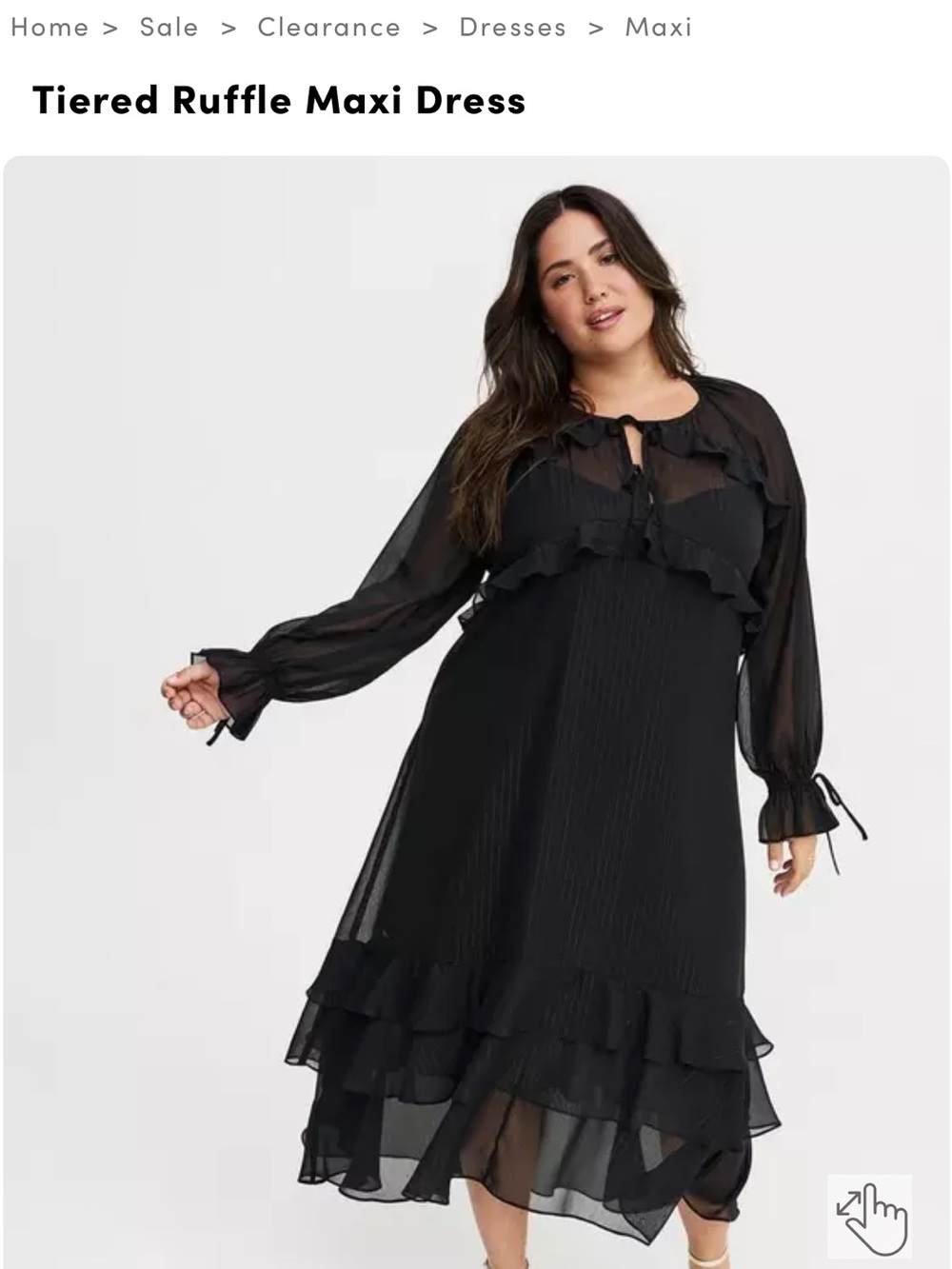 torrid Black Tiered Ruffle Maxi Dress - Picture 4 of 4
